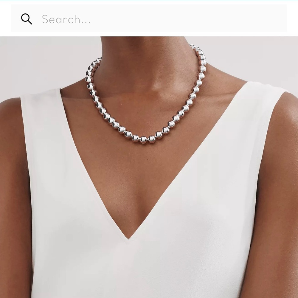 Tiffany Ball Necklace 18” sterling silver - Picture 4 of 9